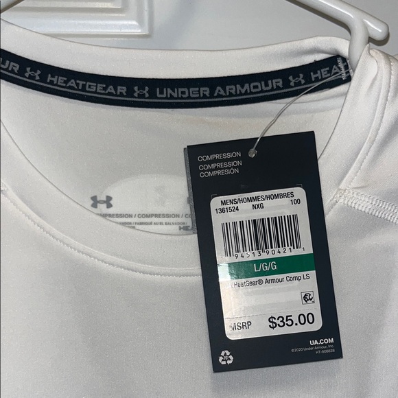 Under Armour HEATGEAR Compression White Long Sleeve Shirt - Picture 3 of 6